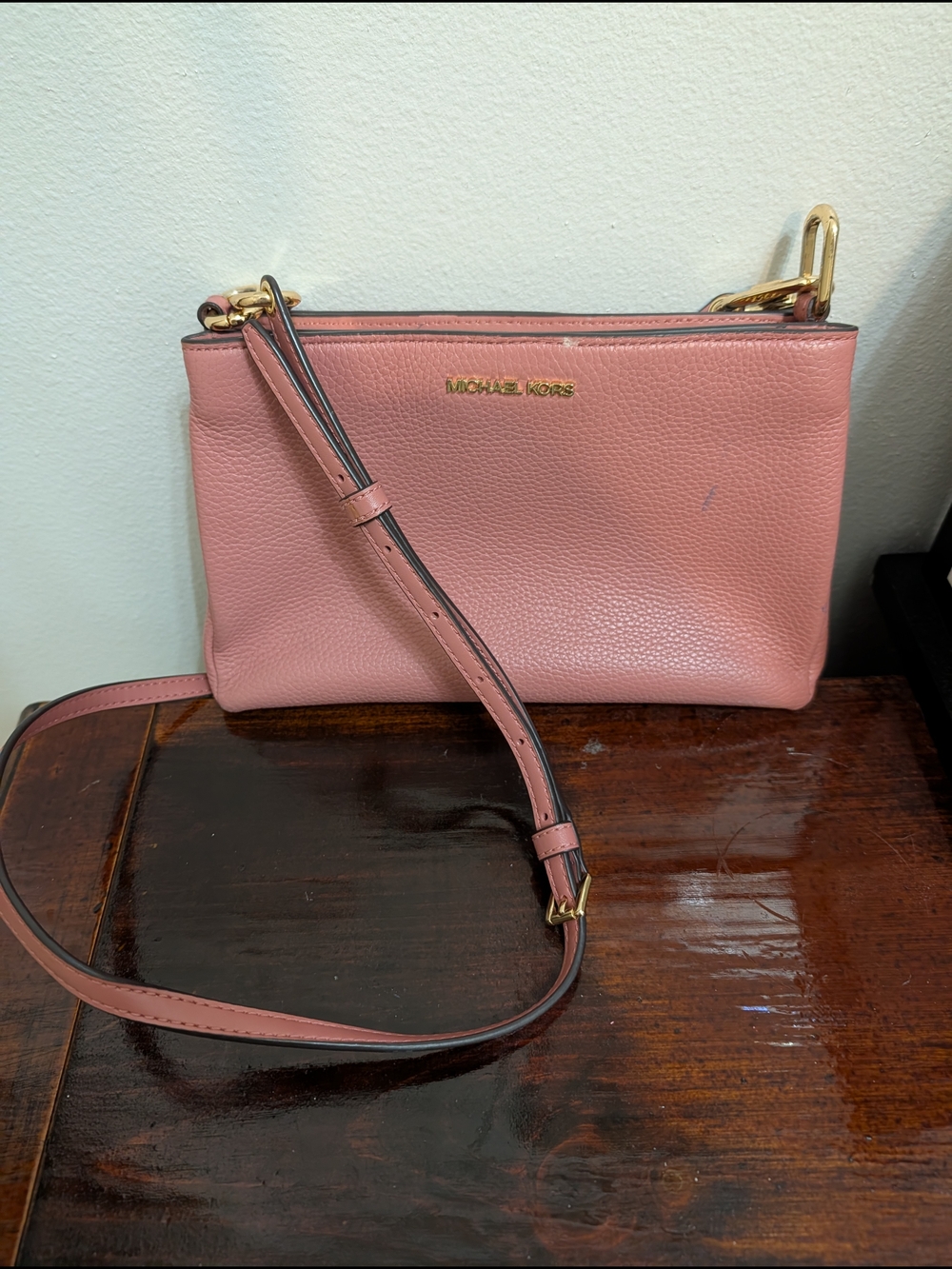 Michael Kors Pink Leather Crossbody Bag